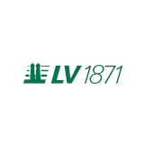 Partner: grüner Schriftzug auf weißem Hintergrund: LV 1871