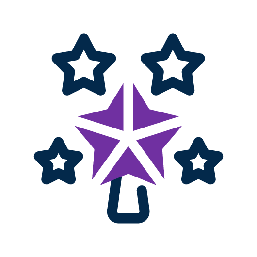 Ein weihnachtliches Bild mit Sternen